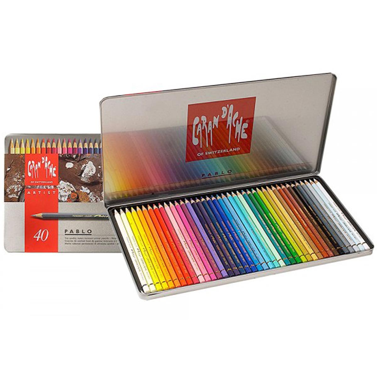 Caran d’Ache Pablo Coloured Pencil Set of 40 Metal Box