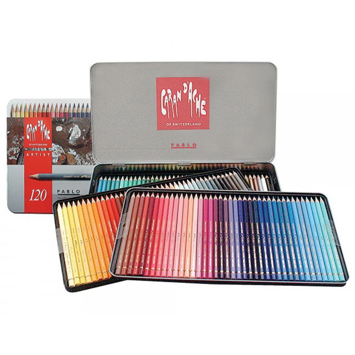 Caran d’Ache Pablo Coloured Pencil Set of 120 Metal Box