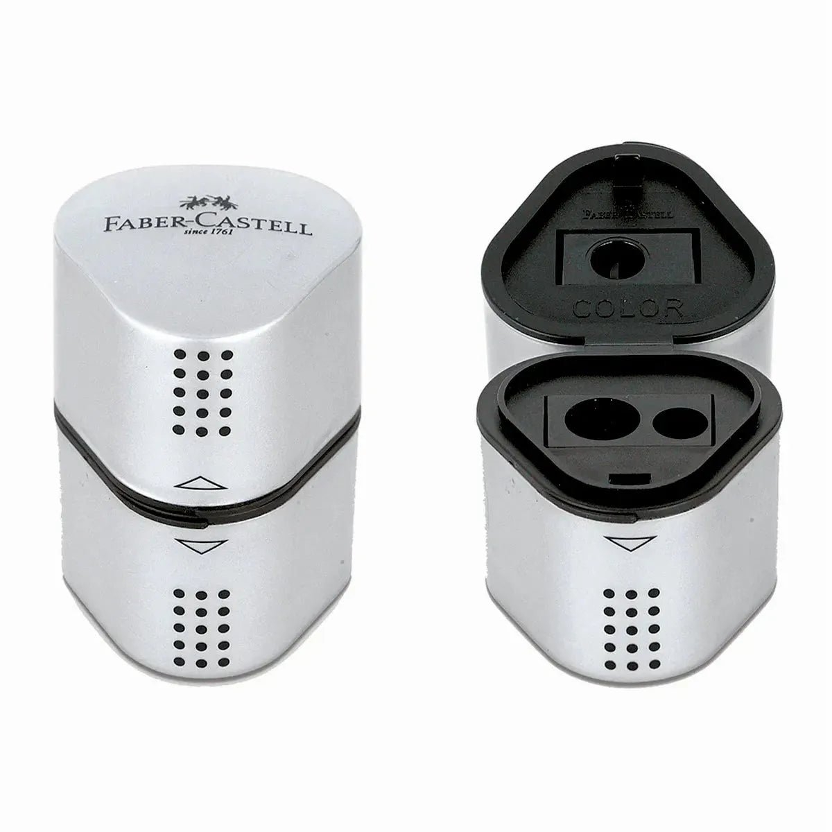 Faber Castell Grip 2001 Trio Sharpening Box, Silver