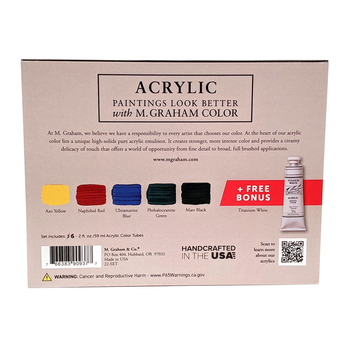 M Graham Acrylic Basic Set 5 Colours