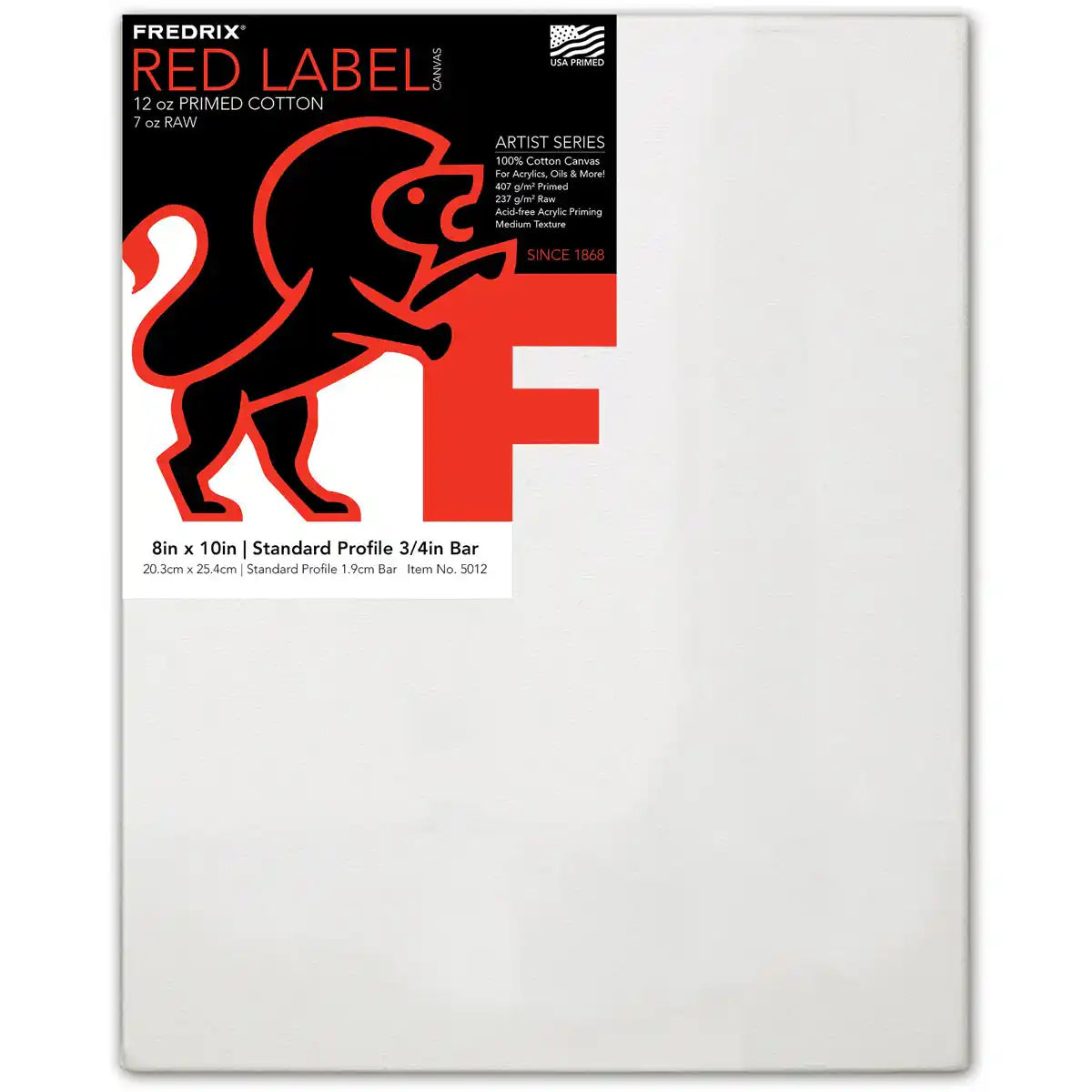 Fredrix Artist Series Red Label Acrylic Primed Cotton Canvas, 12oz