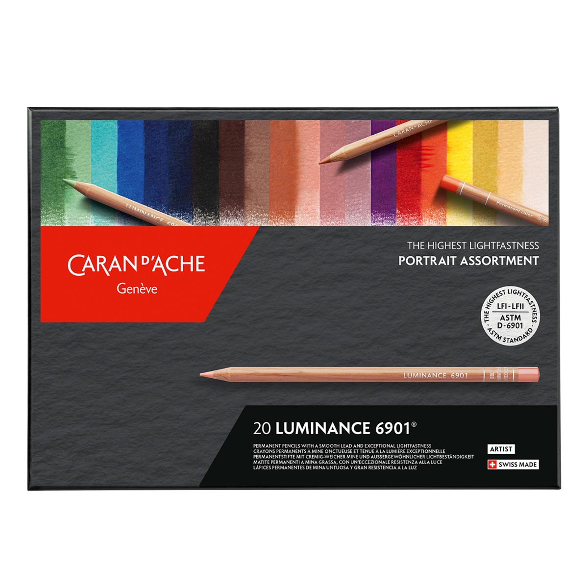 Caran d’Ache LUMINANCE 6901 Box of 20 Colours - Portrait Assortment