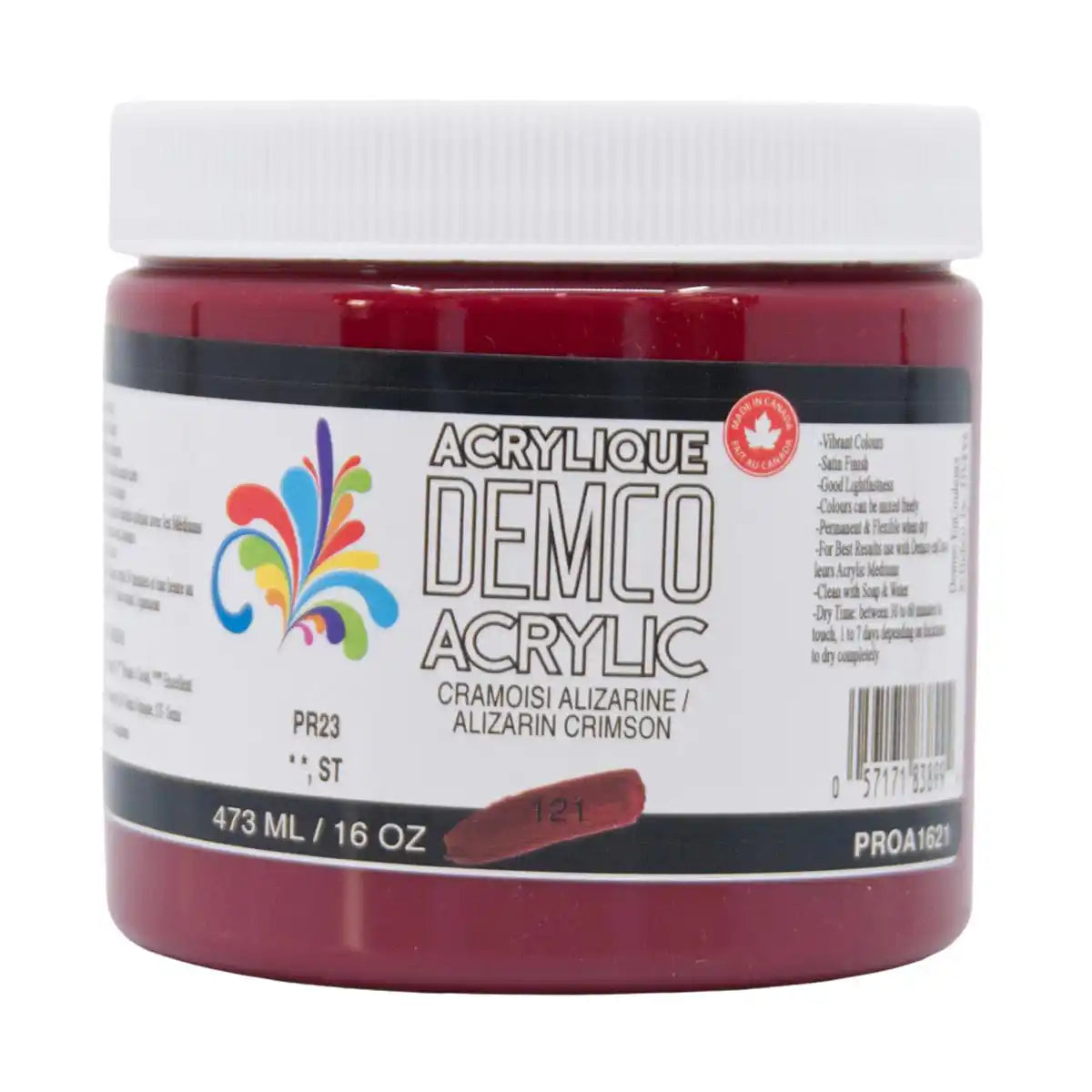 Demco Acrylic Paint 473ml/16oz Jars