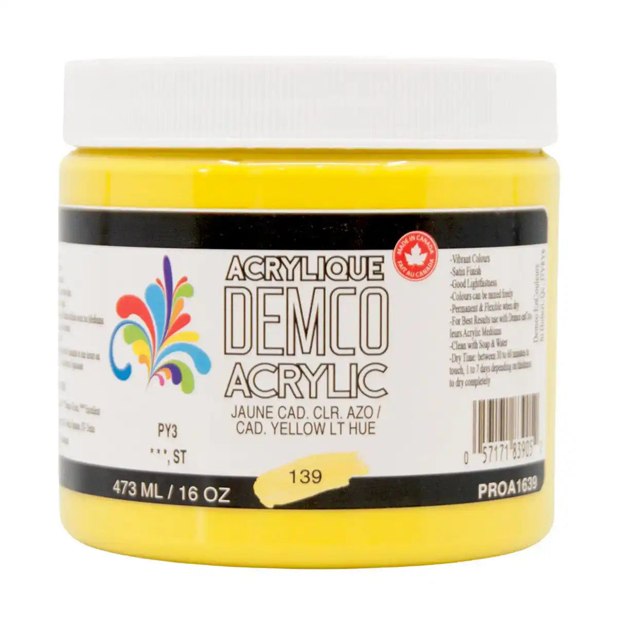 Demco Acrylic Paint 473ml/16oz Jars