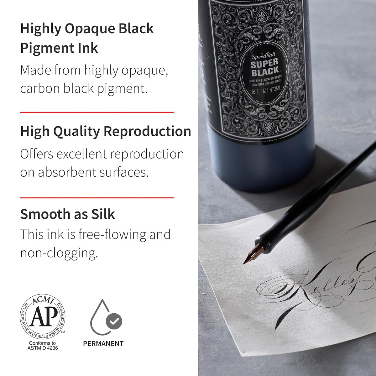 Speedball Super Black India Waterproof Inks