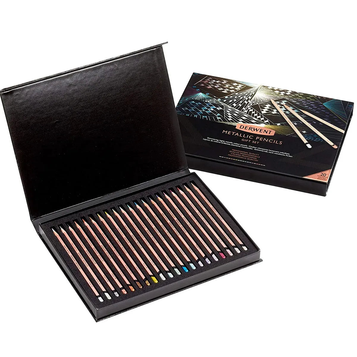Derwent Metallic 20 Coloured Pencils Gift Set