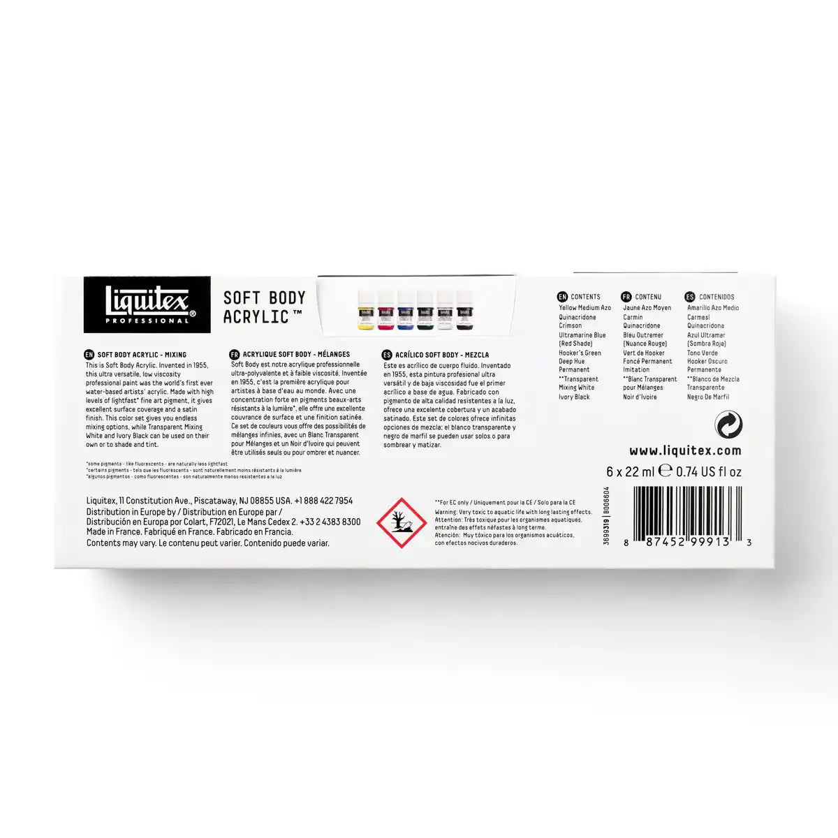 Liquitex Professional Soft Body Acrylic Mixing Set 6 x 22ml