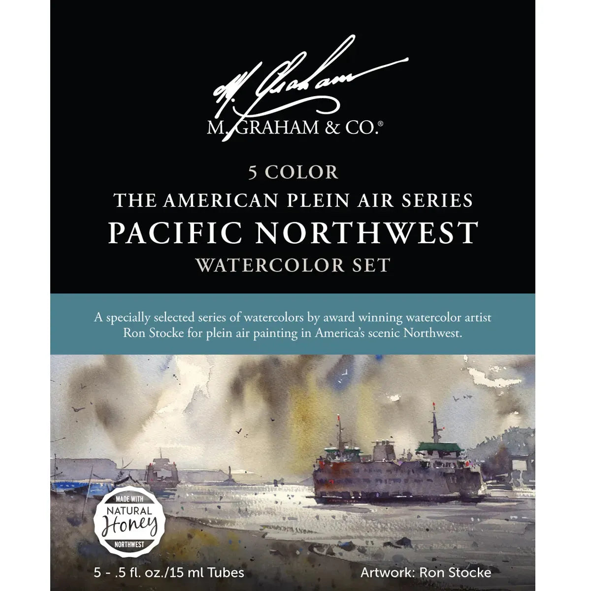 M Graham Pacific Northwest 5 Colour Watercolour 15 ml Set