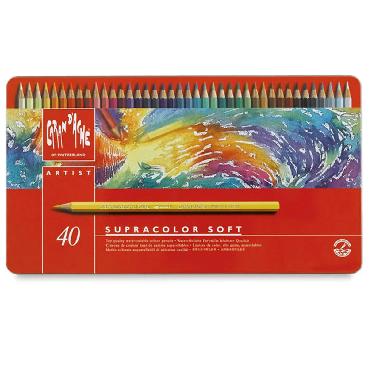 Caran d'Ache Supracolor Soft Pencil Metal Tin Set of 40