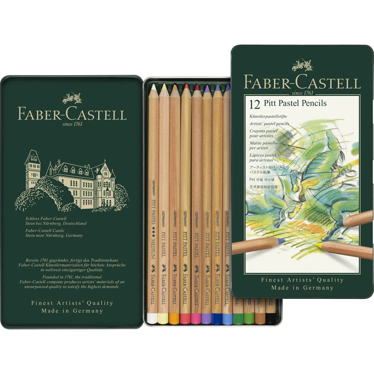 Faber Castell Pitt Pastel pencil tin of 12