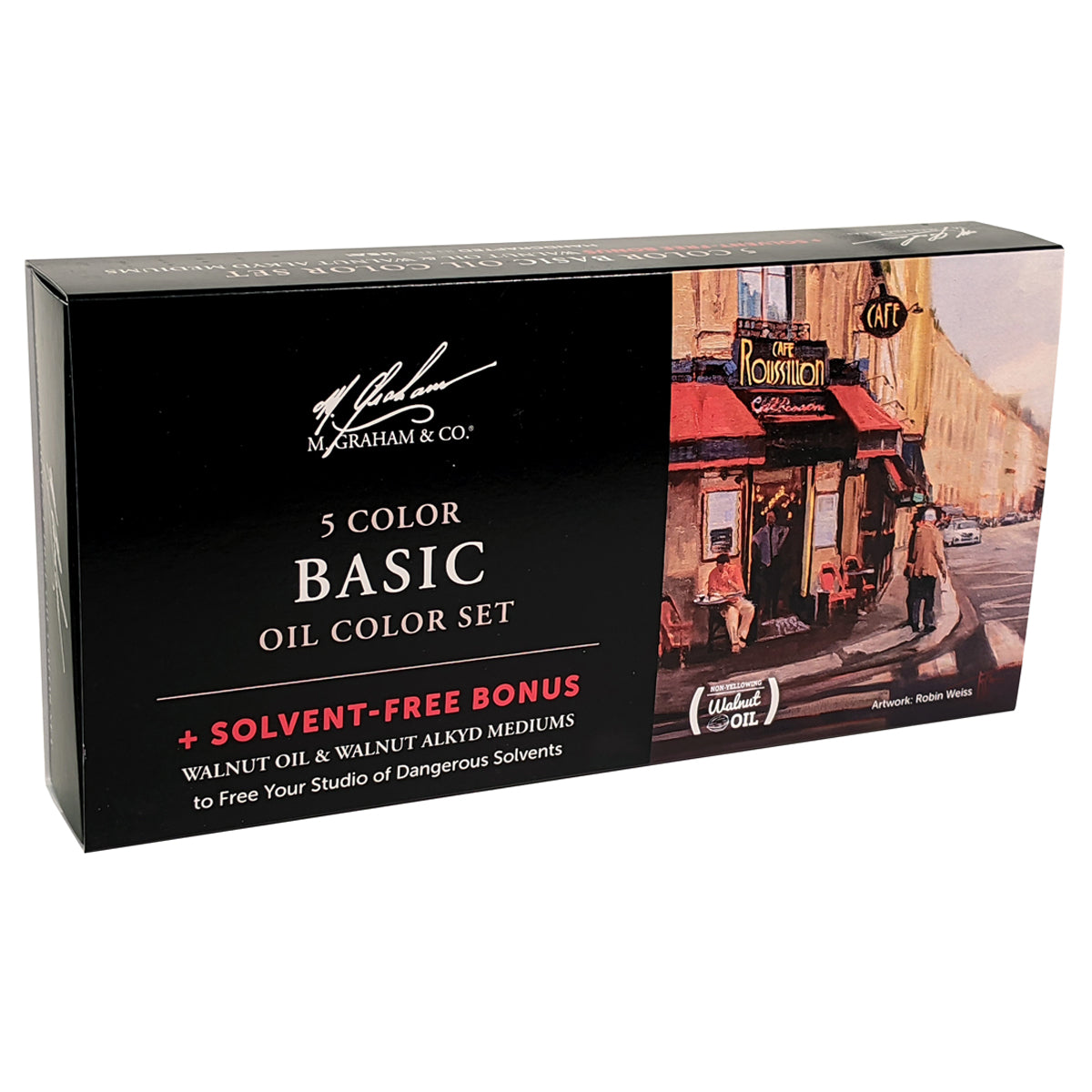 M Graham Artists' Oil Paint Basic 5 Colour Set + Free Bonus