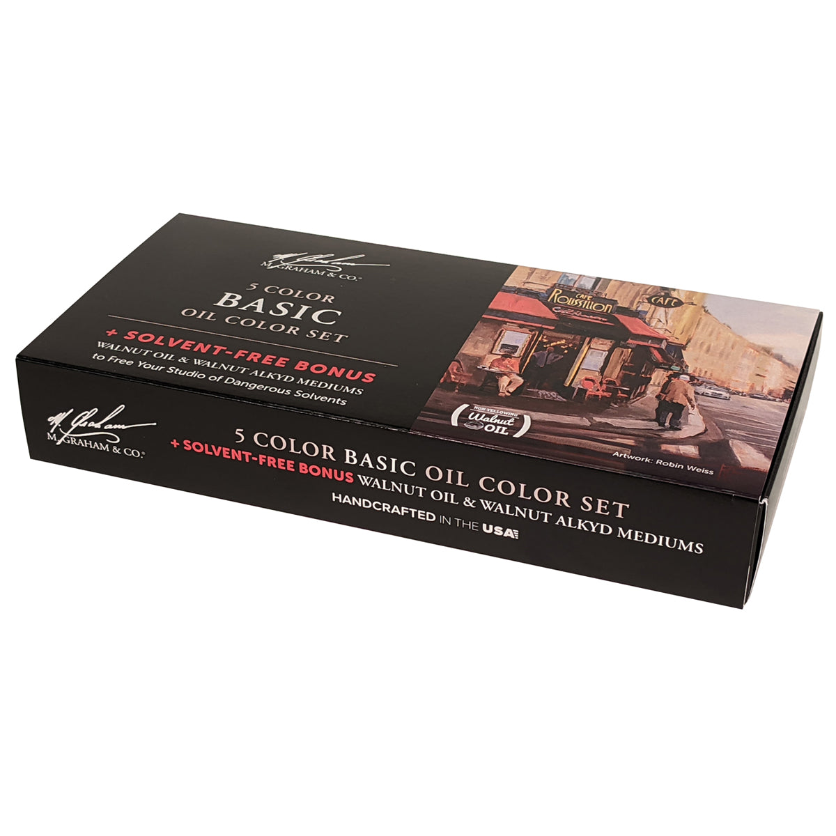 M Graham Artists' Oil Paint Basic 5 Colour Set + Free Bonus