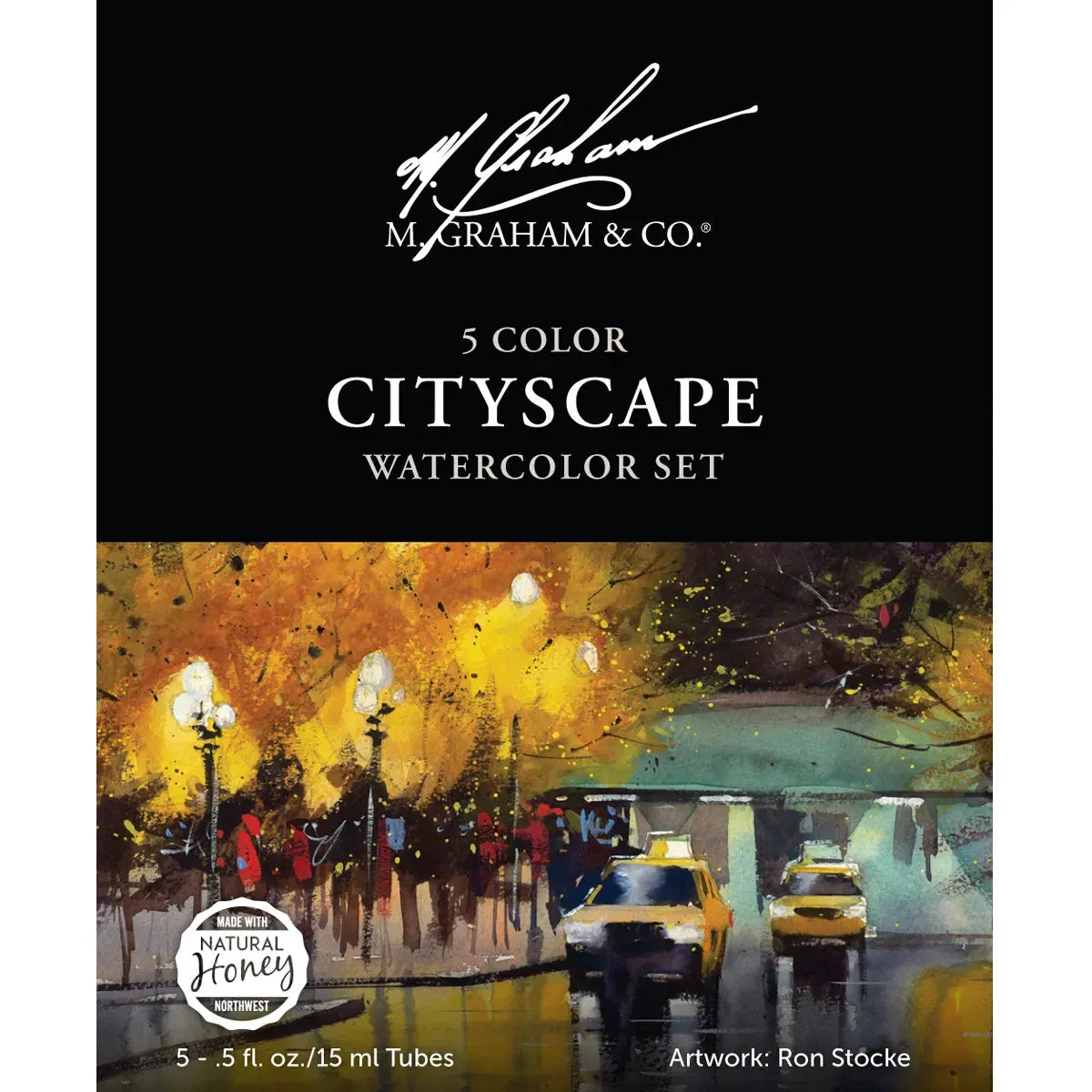 M Graham Cityscape 5 Colour Watercolour 15 ml Set