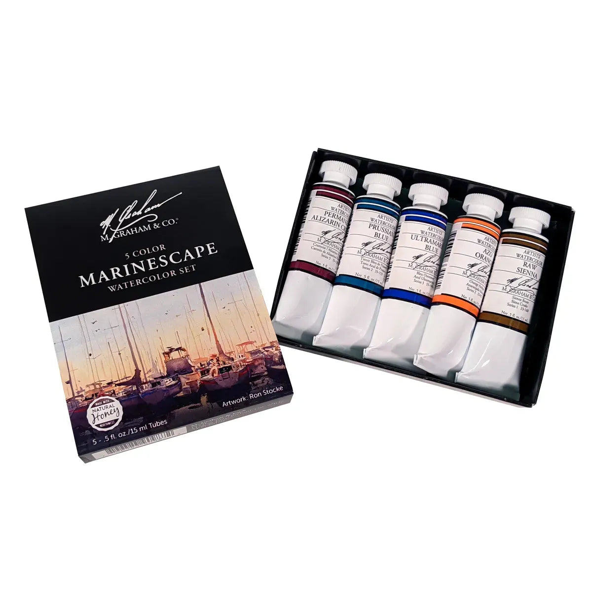 M Graham Marinescape 5 Colour Watercolour 15 ml Set