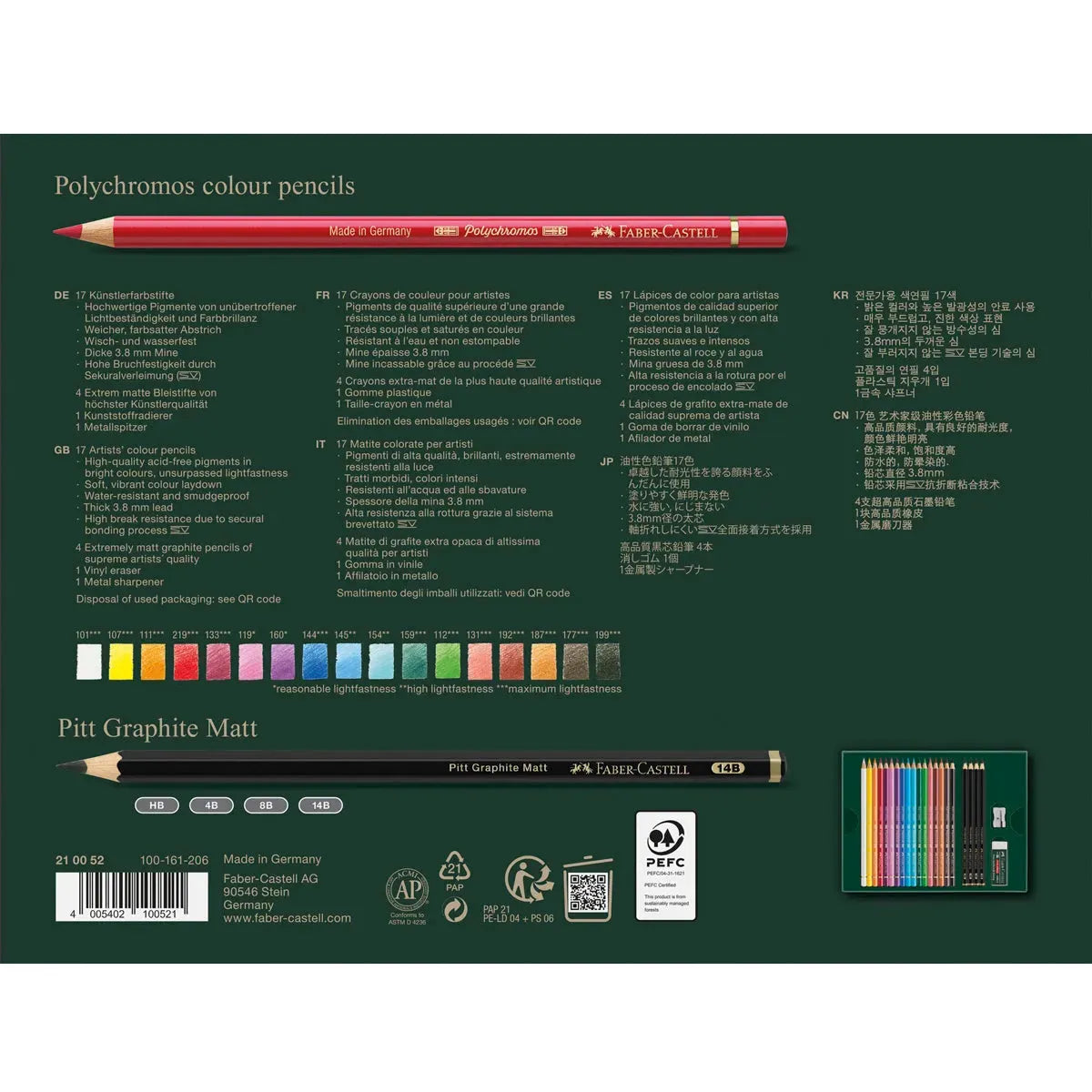 Polychromos Artists' Colour Pencils Tin of 24