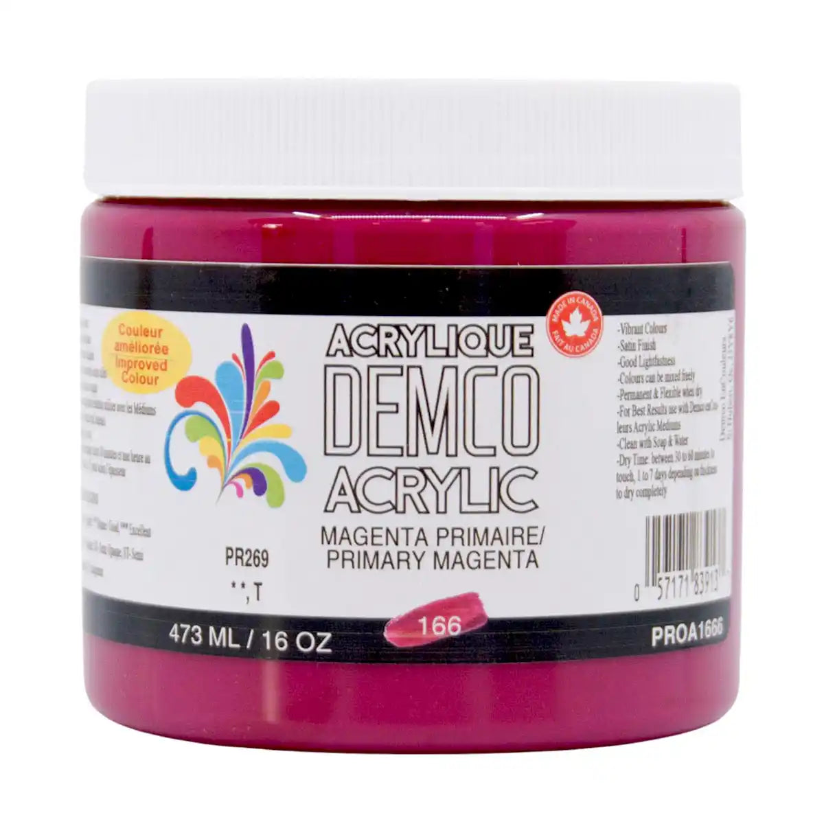 Demco Acrylic Paint 473ml/16oz Jars