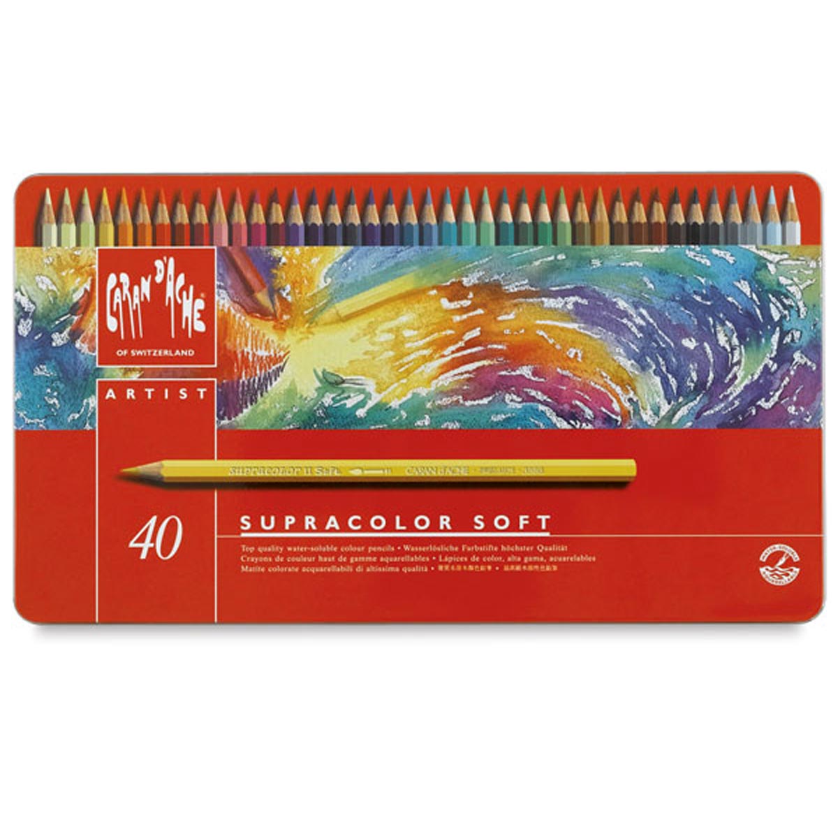 Caran d'Ache Supracolor Soft Pencil Metal Tin Set of 40