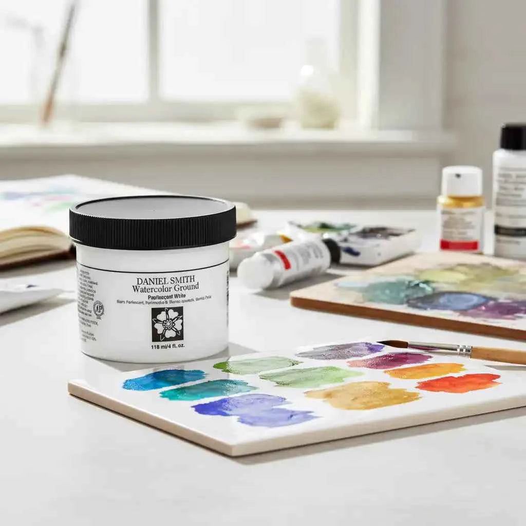 Daniel Smith Watercolour Ground Pearlescent White 4oz Jar - King's Framing & Art Gallery