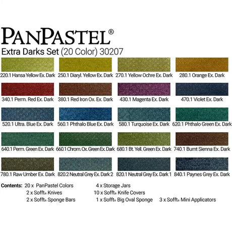 PanPastel Extra Dark Shades Set of 20