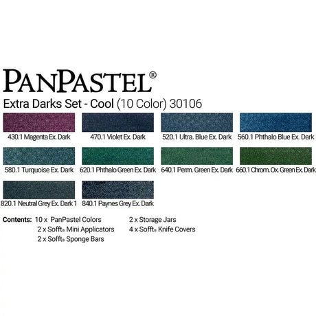 PanPastel Extra Dark Shades Set of 10