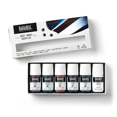 Liquitex Professional Soft Body Acrylic Muted+White Set 6 x 59ml