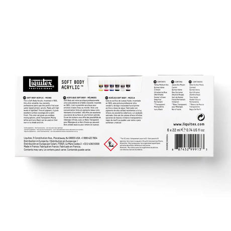 Liquitex Professional Soft Body Acrylic Mixing Set 6 x 22ml