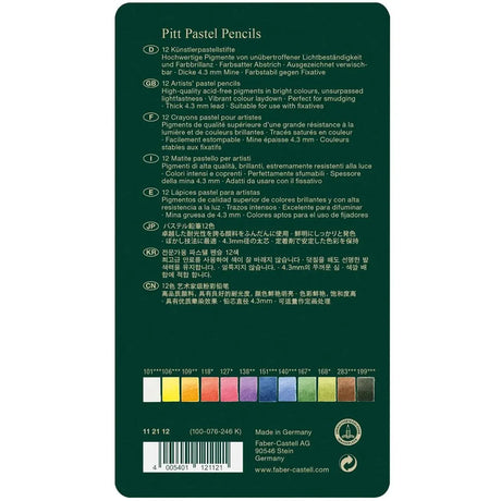 Faber Castell Pitt Pastel pencil tin of 12