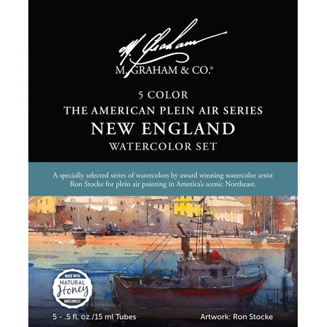M Graham New England 5 Colour Watercolour 15 ml Set