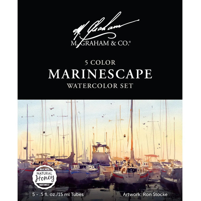 M Graham Marinescape 5 Colour Watercolour 15 ml Set