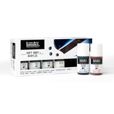 Liquitex Professional Soft Body Acrylic Muted+White Set 6 x 59ml