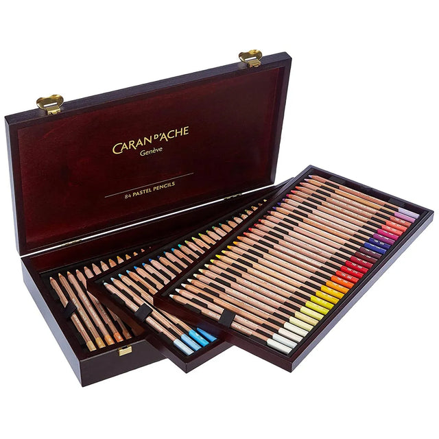 Caran d'Ache Pastel Pencil Wooden Box Set of 84