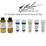 M Graham Artists' Oil Paint Basic 5 Colour Set + Free Bonus