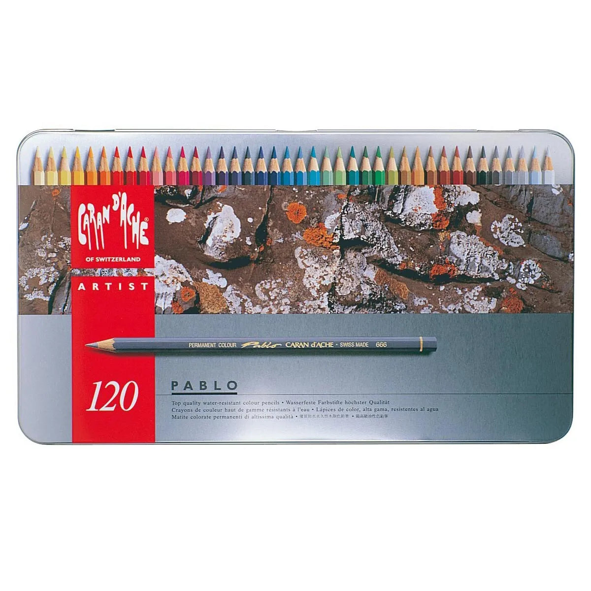 Caran d’Ache Pablo Coloured Pencil Set of 120 Metal Box