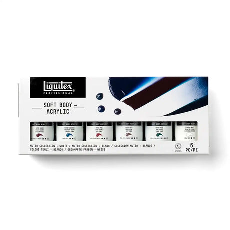 Liquitex Professional Soft Body Acrylic Muted+White Set 6 x 59ml