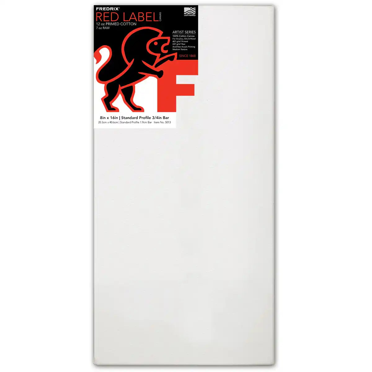 Fredrix Artist Series Red Label Acrylic Primed Cotton Canvas, 12oz