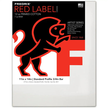 Fredrix Artist Series Red Label Acrylic Primed Cotton Canvas, 12oz