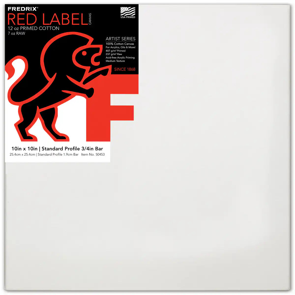 Fredrix Artist Series Red Label Acrylic Primed Cotton Canvas, 12oz