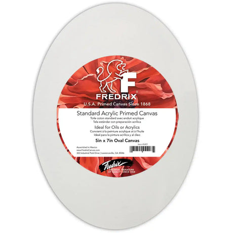 Fredrix Artist Series Rounds & Ovals Acrylic Primed Cotton Standard Canvas, 12oz