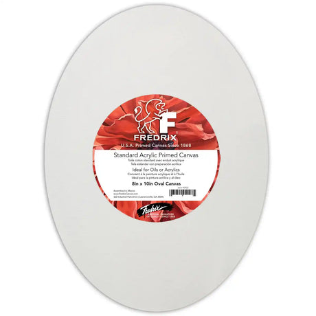 Fredrix Artist Series Rounds & Ovals Acrylic Primed Cotton Standard Canvas, 12oz