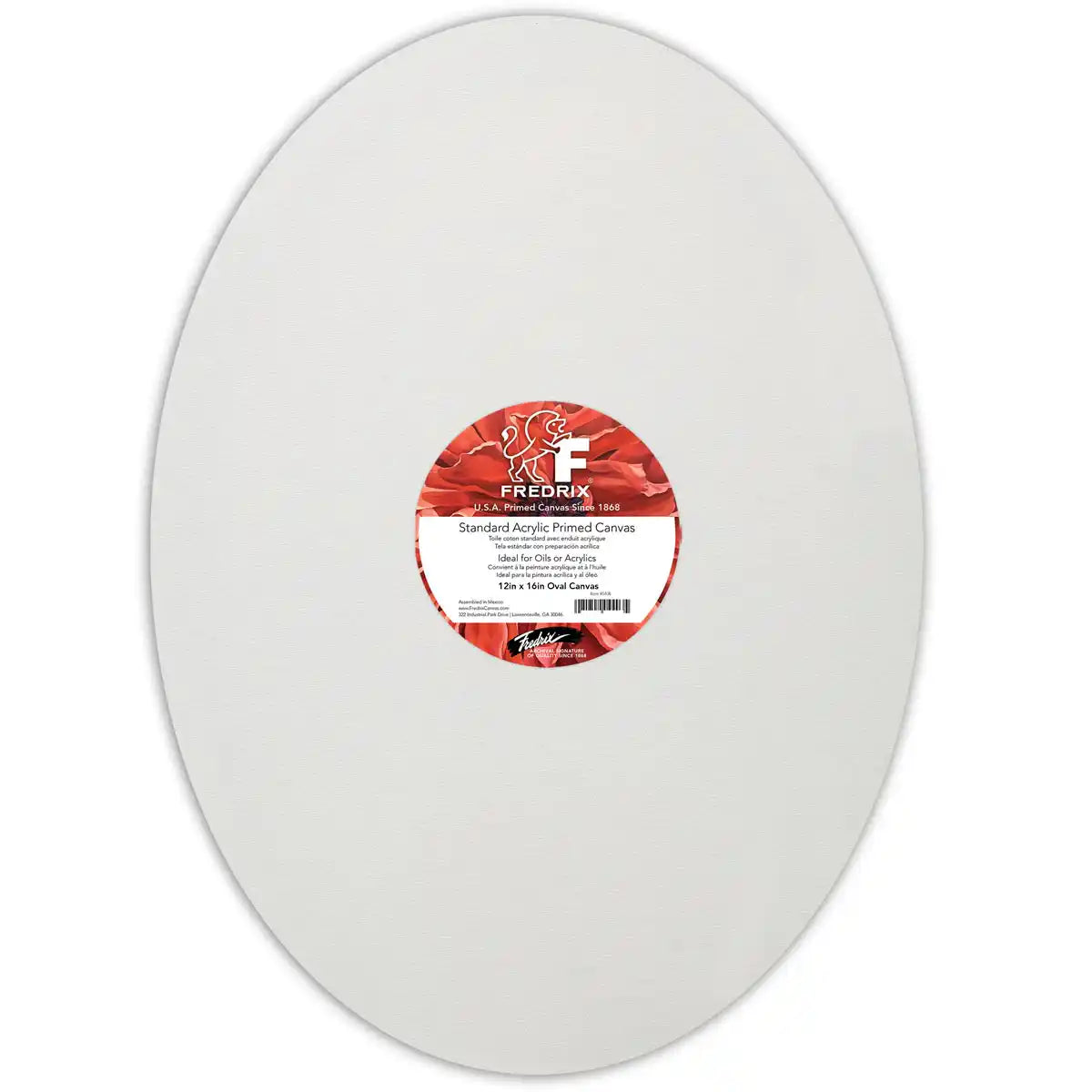 Fredrix Artist Series Rounds & Ovals Acrylic Primed Cotton Standard Canvas, 12oz
