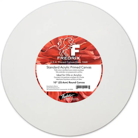 Fredrix Artist Series Rounds & Ovals Acrylic Primed Cotton Standard Canvas, 12oz