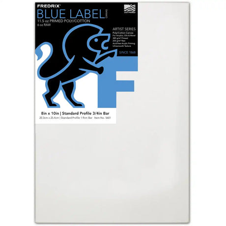 Fredrix Artist Series Blue Label, Ultrasmooth Acrylic Primed Poly/Cotton Canvas, 11.5oz