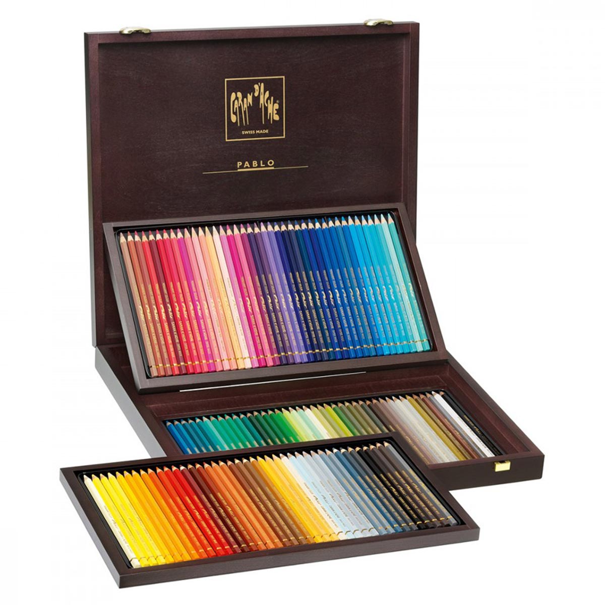 Caran d’Ache Pablo Coloured Pencil Set of 120 Wooden Box