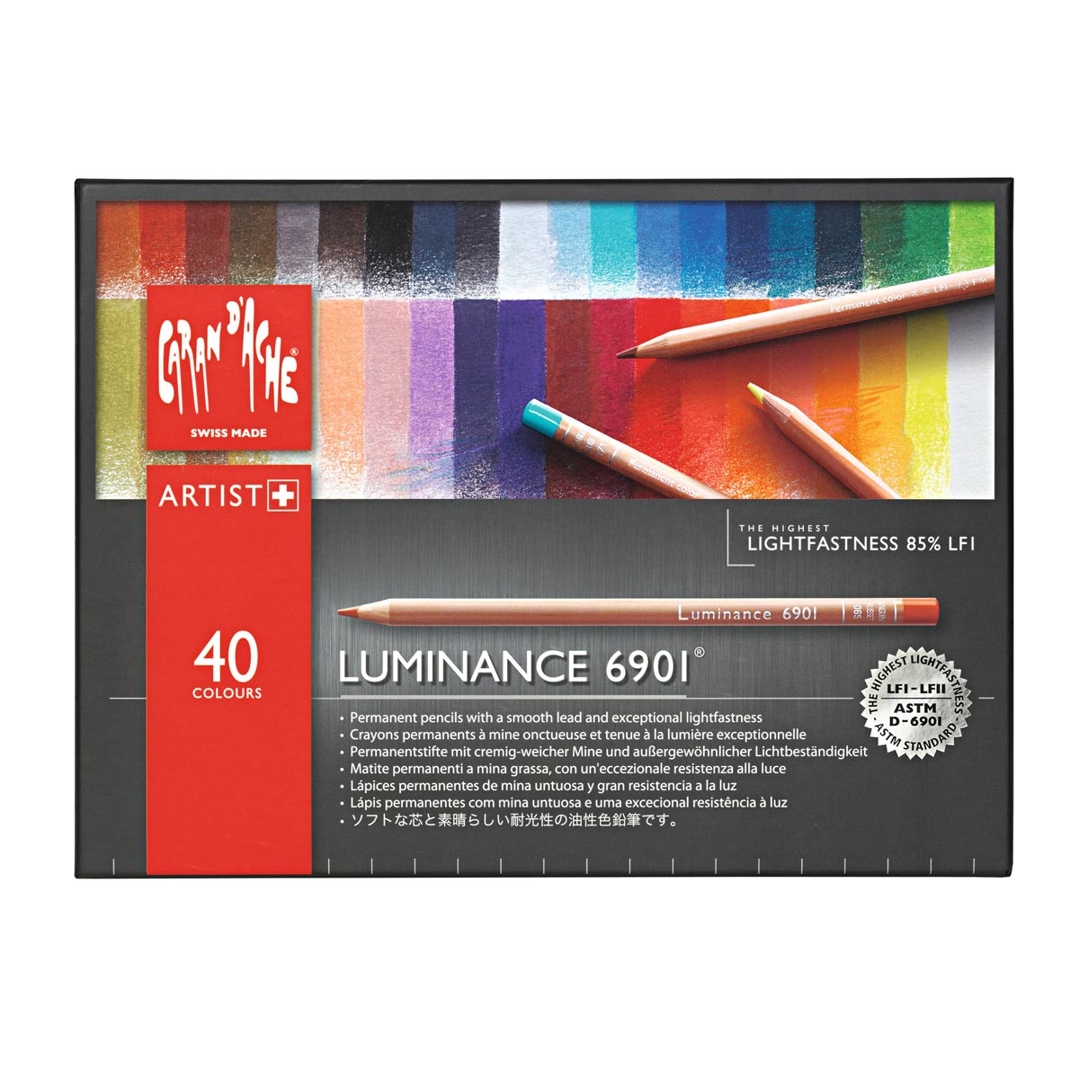 CARAN D'ACHE LUMINANCE 6901 40色セット Box of 40 Colours LUMINANCE 6901™ | Caran d'Ache BE