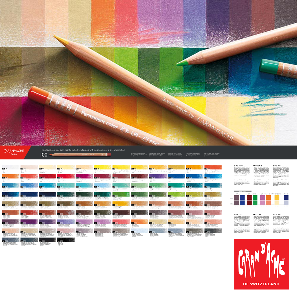 Caran d'Ache LUMINANCE 6901 Box of 20 Pencils - Assorted Colours