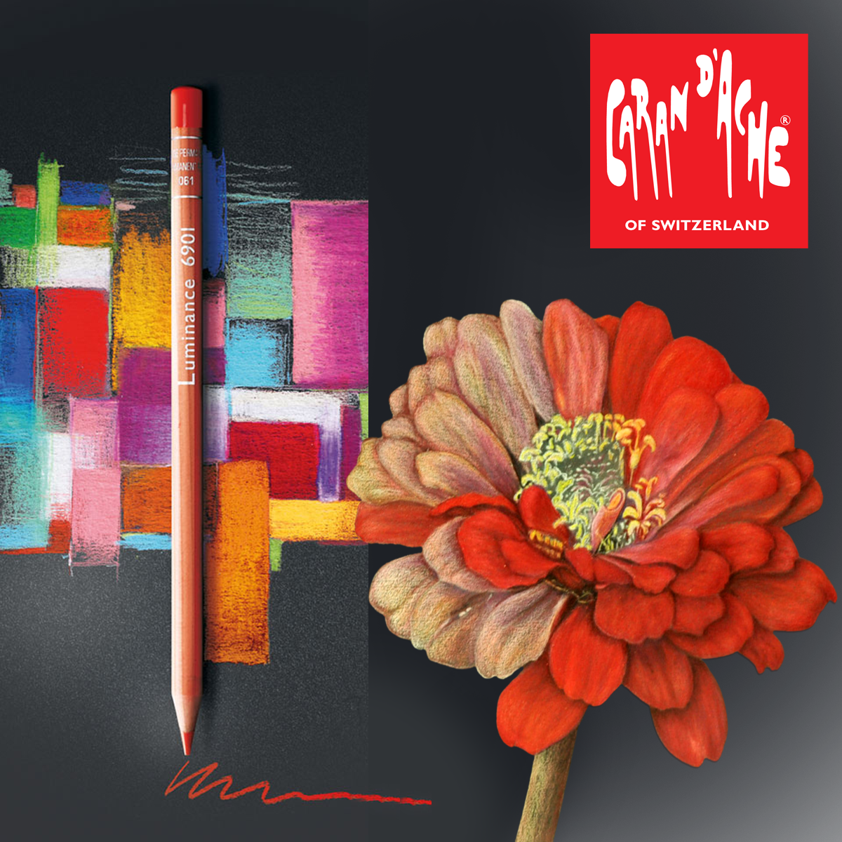 Caran d'Ache LUMINANCE 6901 Box of 40 Pencils - Assorted Colours