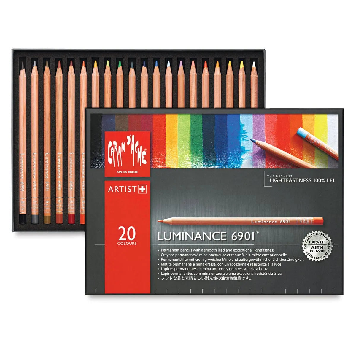 Caran d’Ache LUMINANCE 6901 Box of 20 Pencils - Assorted Colours