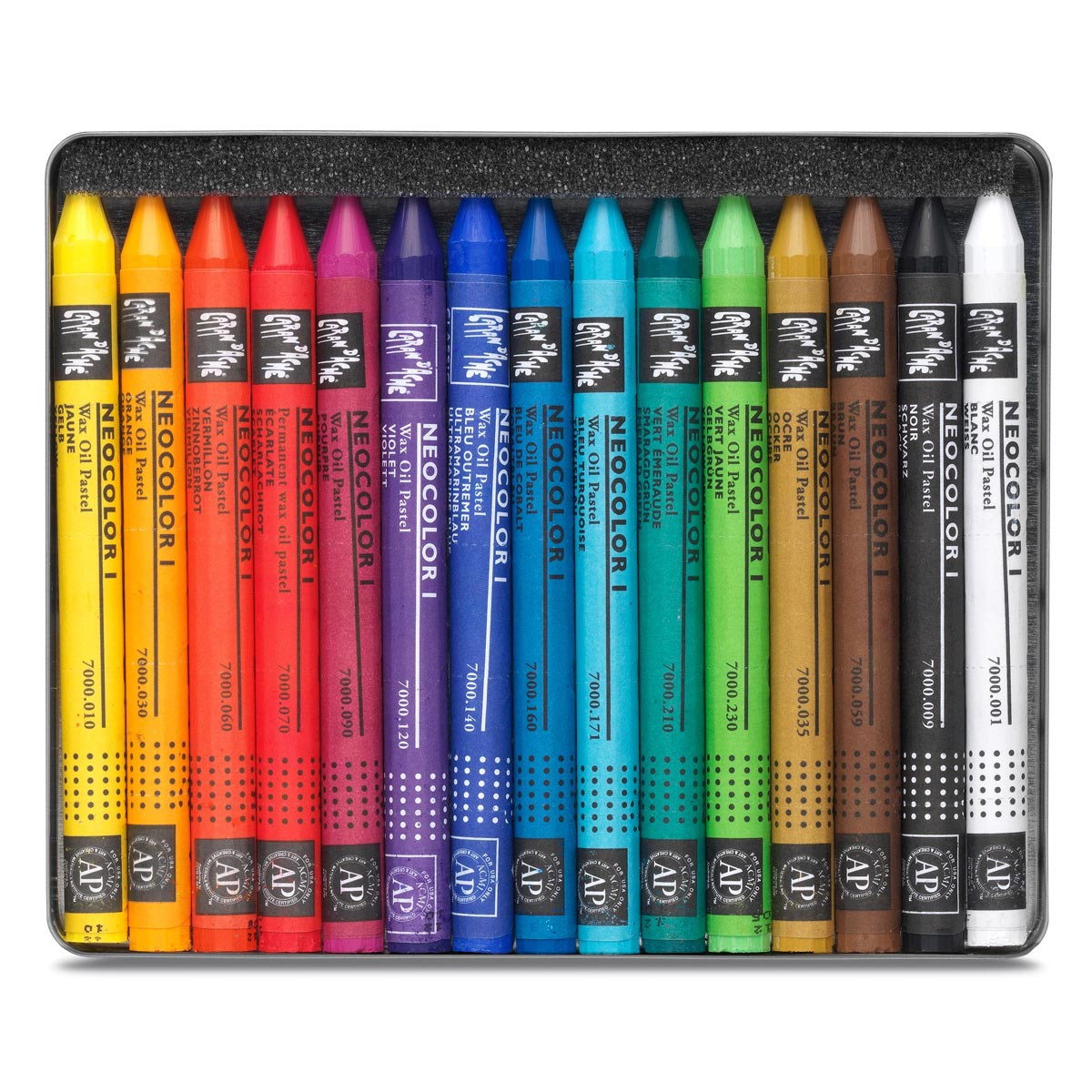 Caran Dache Classic Neocolor I 15 Colour Pastel Metal Box