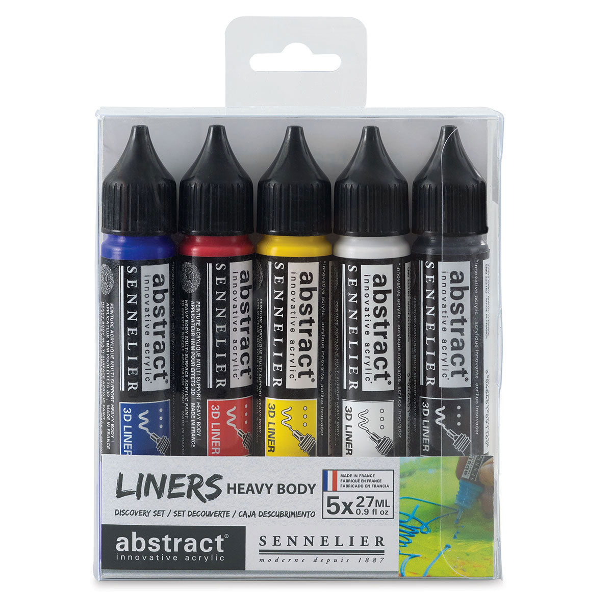Sennelier Abstract Acrylic Discovery Primary Liners Set of 5 x 27ml