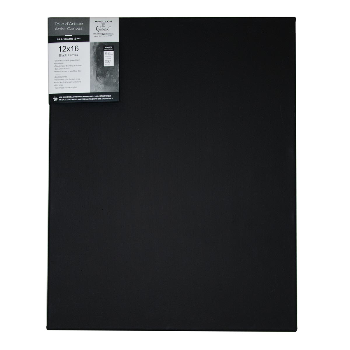 Apollon Gotrick Standard Profile Canvas Black 3/4-inch